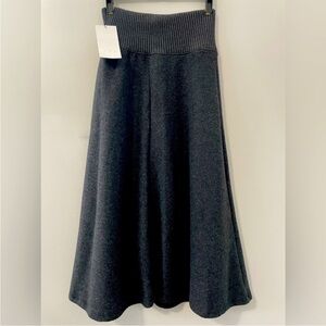 NWT Zara Dark Gray Soft A-Line Skirt Size S